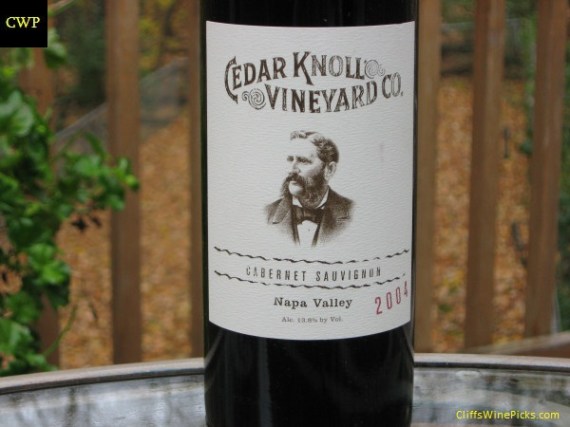 2004 Palmaz Vineyards Cabernet Sauvignon Cedar Knoll Vineyard Co