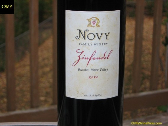 2010 Novy Family Wines Zinfandel Russian River Valley