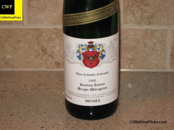 1992 Theo Schmitz-Schwaab Urziger Wurzgarten Riesling Auslese Fuder #8
