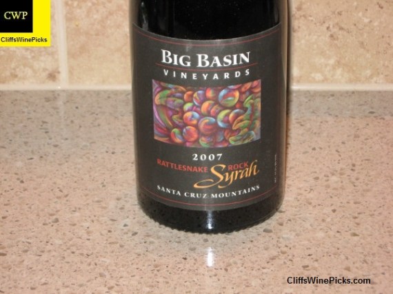 2007 Big Basin Vineyards Syrah Rattlesnake Rock