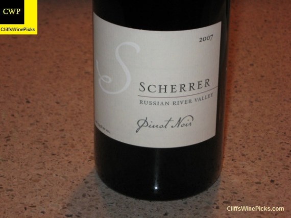2007 Scherrer Winery Pinot Noir Russian River Valley