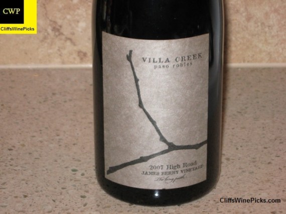 2007 Villa Creek High Road The Long Path James Berry Vineyard