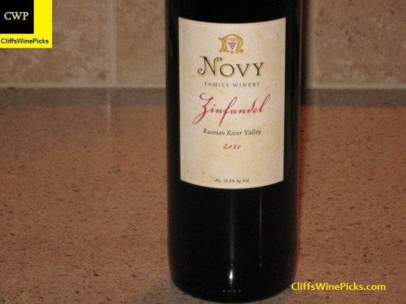 2010 Novy Family Wines Zinfandel Russian River Valley
