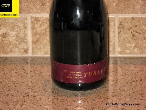 2003 Turley Petite Syrah Hayne Vineyard