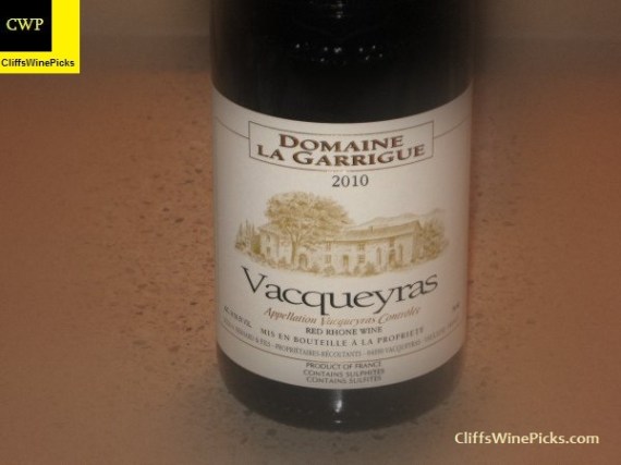 2010 Domaine La Garrigue Vacqueyras