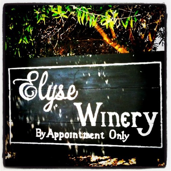 Elyse Winery sign