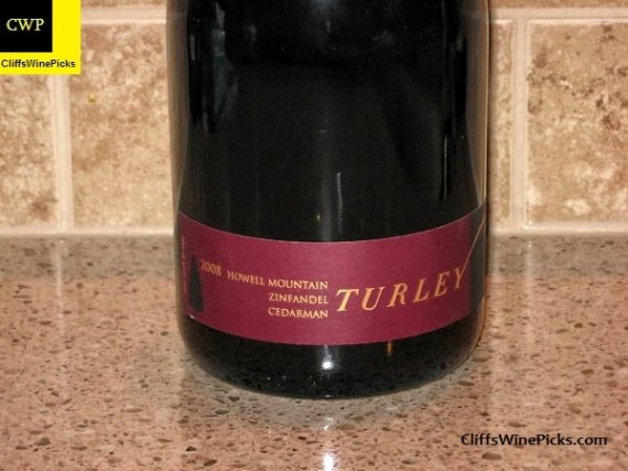 2008 Turley Zinfandel Cedarman