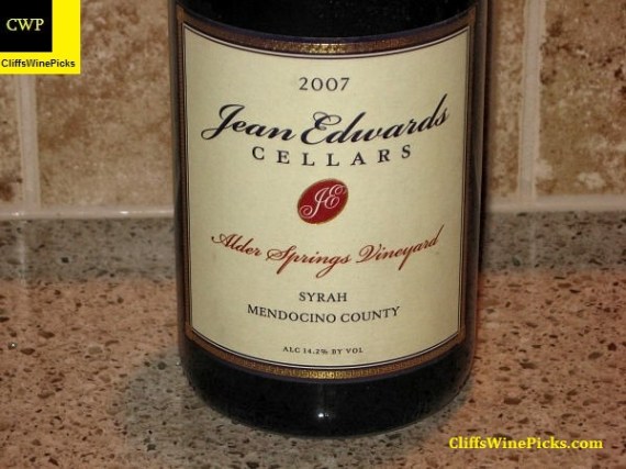 2007 Jean Edwards Alder Springs Vineyard Syrah