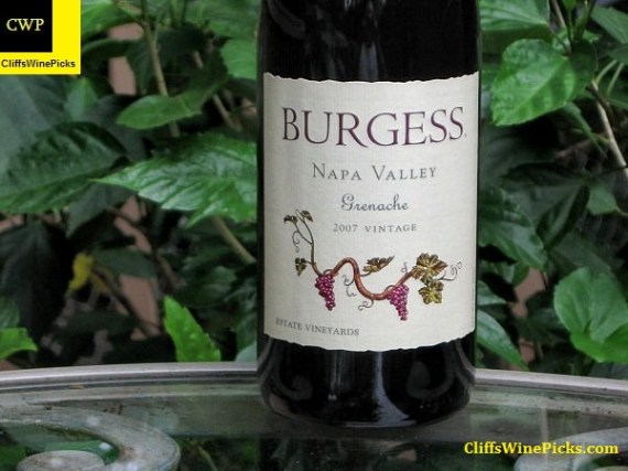 2007 Burgess Grenache Napa Valley