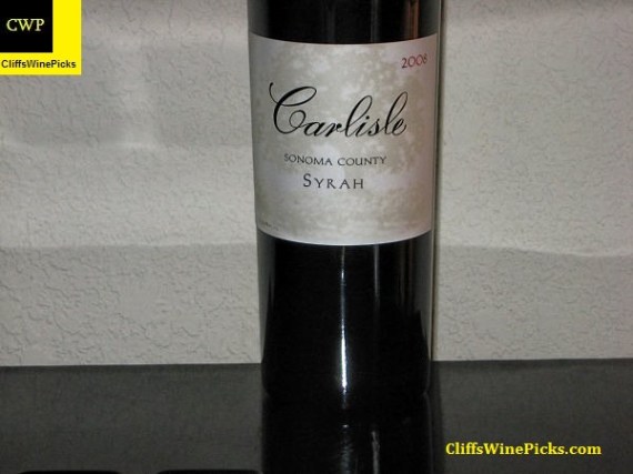 2008 Carlisle Syrah Sonoma County