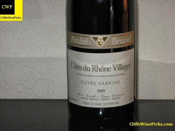 2009 Domaine Andre Brunel Cotes du Rhone Villages Cuvee Sabrine