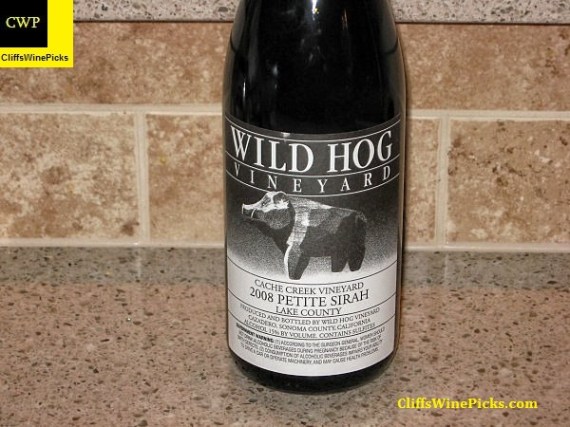 2008 Wild Hog Vineyard Petite Sirah Cache Creek