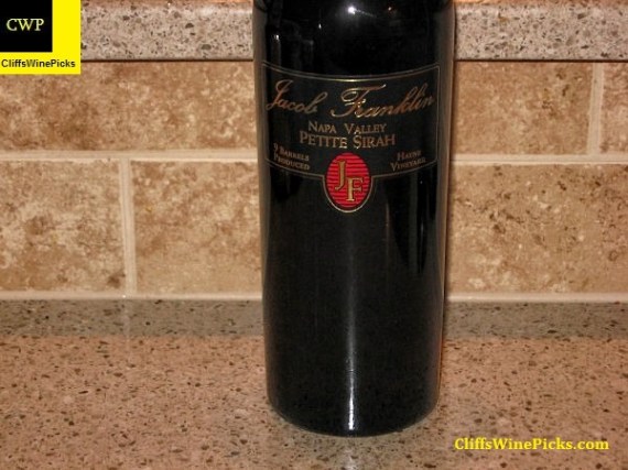 2002 Jacob Franklin Petite Sirah Hayne Vineyard