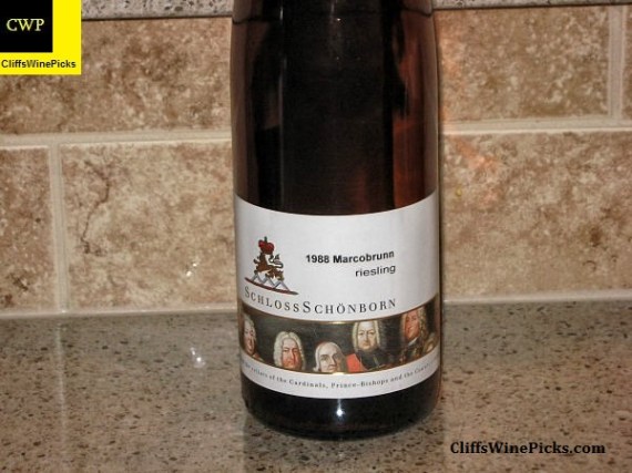 1988 Schloss Schönborn Erbacher Marcobrunn Riesling Spätlese