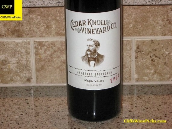 2004 Palmaz Vineyards Cabernet Sauvignon Cedar Knoll Vineyard Co.