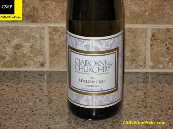 2012 Claiborne and Churchill Edelzwicker Proprietors' Blend