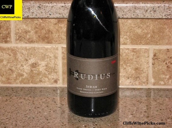 2006 Rudius Syrah Spirit Rock Alder Springs Vineyard