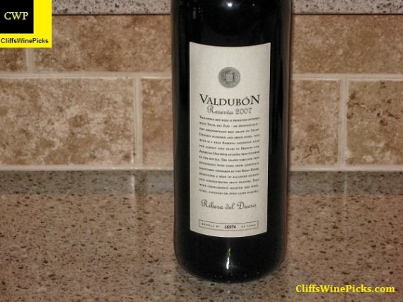 2007 Bodegas Valdubon Reserva