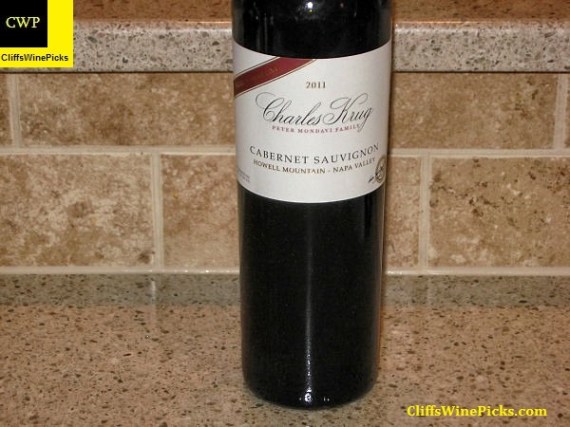 2011 Charles Krug Winery (Peter Mondavi Family) Cabernet Sauvignon Family Reserve Howell Mountain