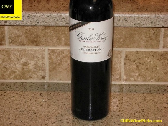 2011 Charles Krug Winery (Peter Mondavi Family) Family Reserve Generations