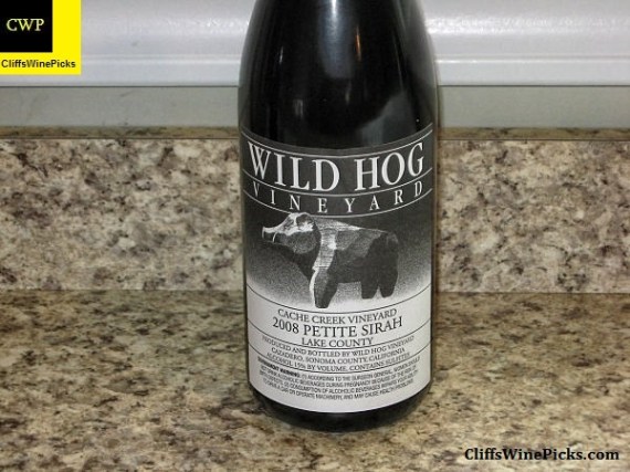 2008 Wild Hog Vineyard Petite Sirah Cache Creek