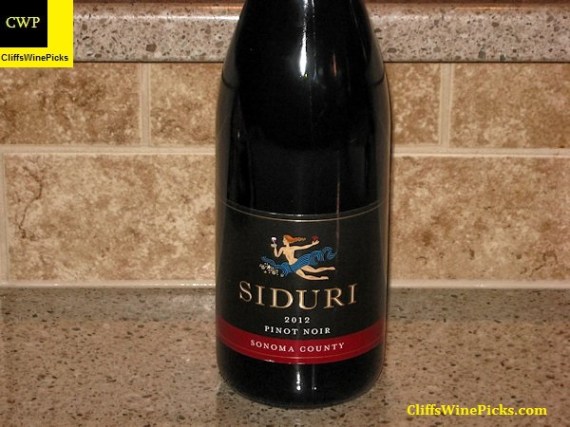 2012 Siduri Pinot Noir Sonoma County
