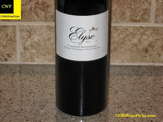 2003 Elyse Cabernet Sauvignon Tietjen Vineyard