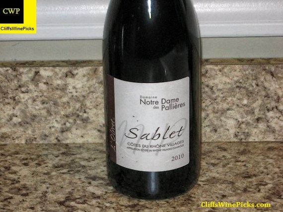 2010 Domaine Notre Dame des Pallières Côtes du Rhône Villages Sablet