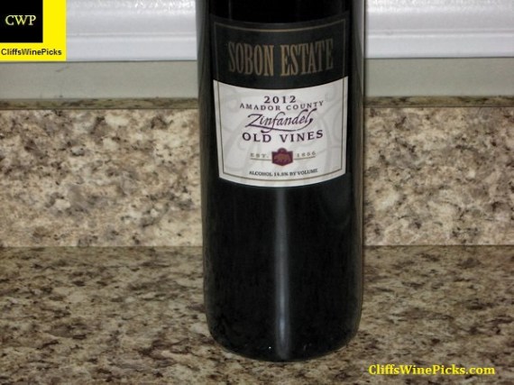 2012 Sobon Estate Zinfandel Old Vines