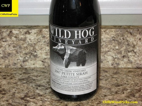 2007 Wild Hog Vineyard Petite Sirah Cache Creek