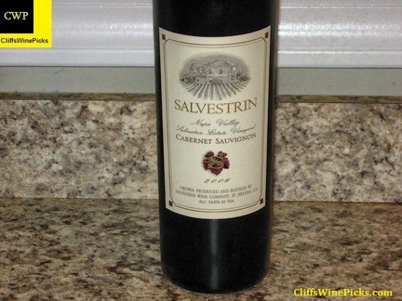 2004 Salvestrin Cabernet Sauvignon Salvestrin Estate Vineyard