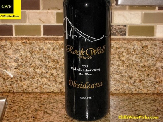 2012 Rock Wall Wine Co. Obsideana