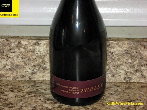 2010 Turley Zinfandel Rattlesnake Ridge