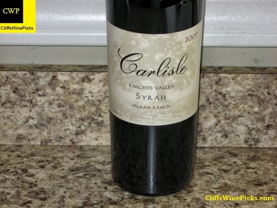2007 Carlisle Syrah Pelkan Ranch