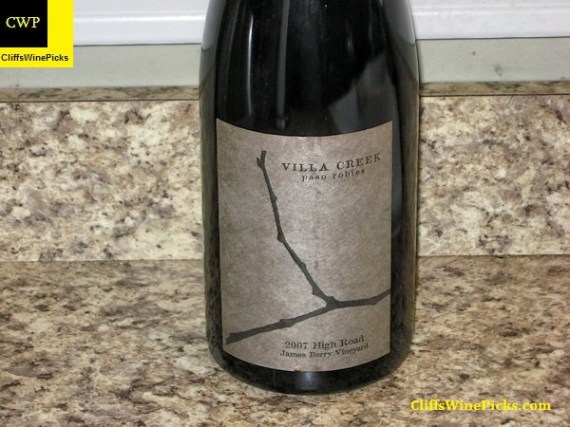 2007 Villa Creek High Road James Berry Vineyard