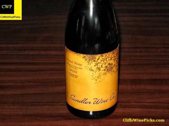 2012 Sandler Wine Company Pinot Noir Keefer Ranch