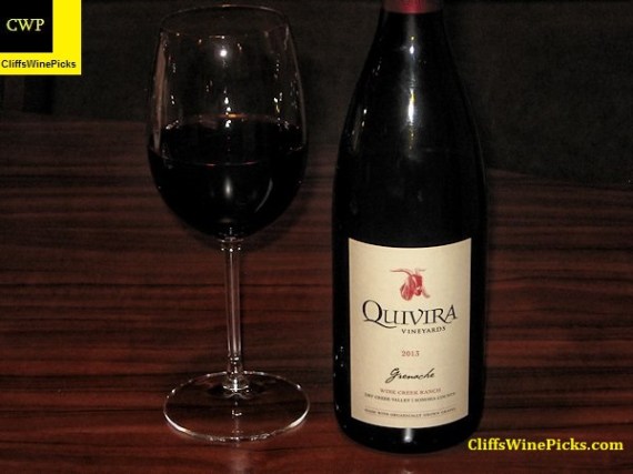 2013 Quivira Grenache Wine Creek Ranch