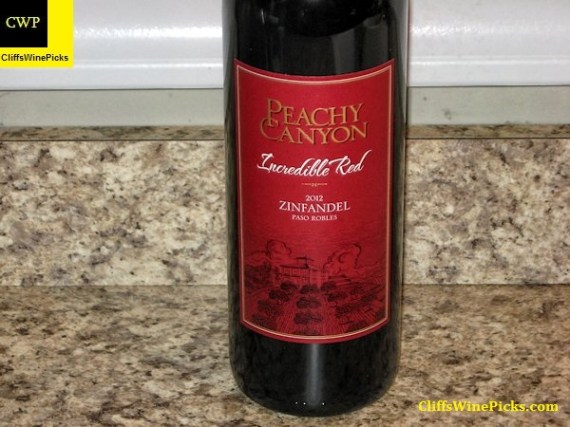 2012 Peachy Canyon Zinfandel Incredible Red